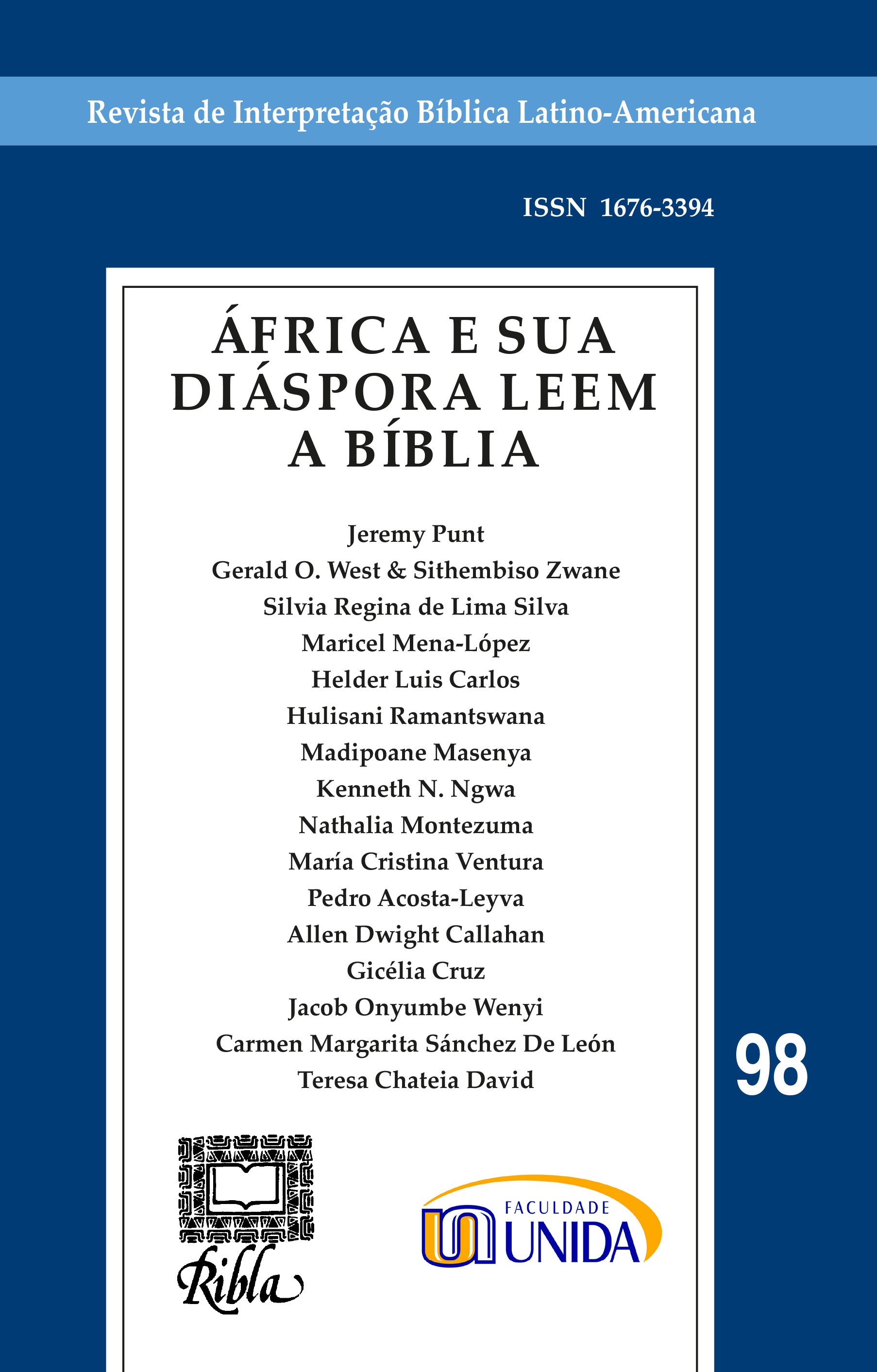 					Visualizar v. 98 n. 1 (2026): África e sua Diáspora leem a Bíblia
				